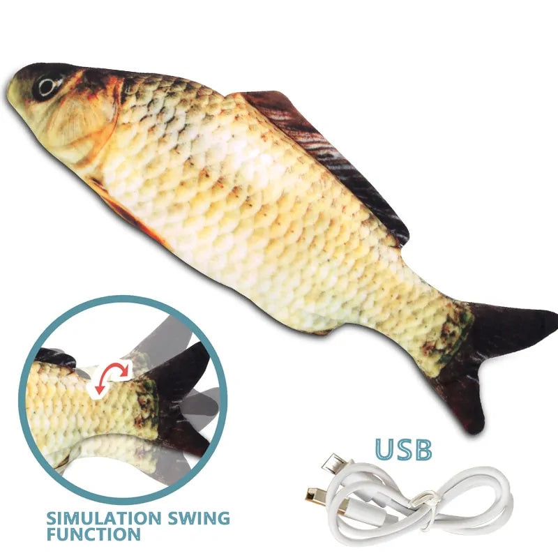 Electronic Fish Shape Cat Toy: USB Charging, Simulation Fish Toy